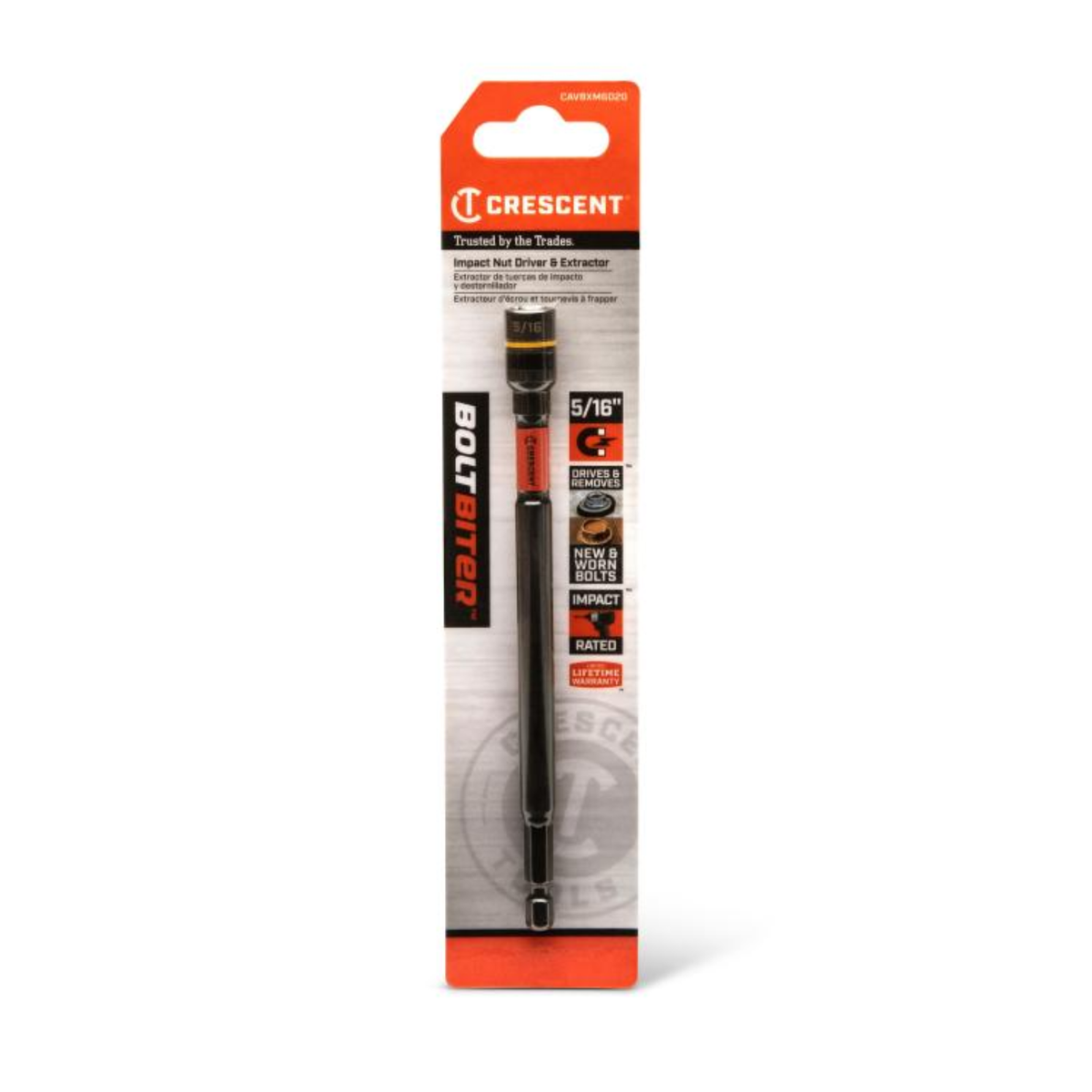 Crescent Bolt Biter Magnetic Impact Nut Driver & Extractor 5/16" x 6" - Bi-Directional, Strong Magnet - SuperSaverAU - view 3