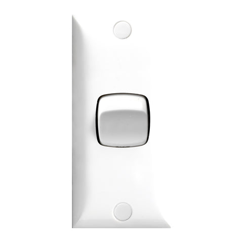HPM 10A 1 Gang Intermediate Light Switch, White, 240V, Vertical, Indoor