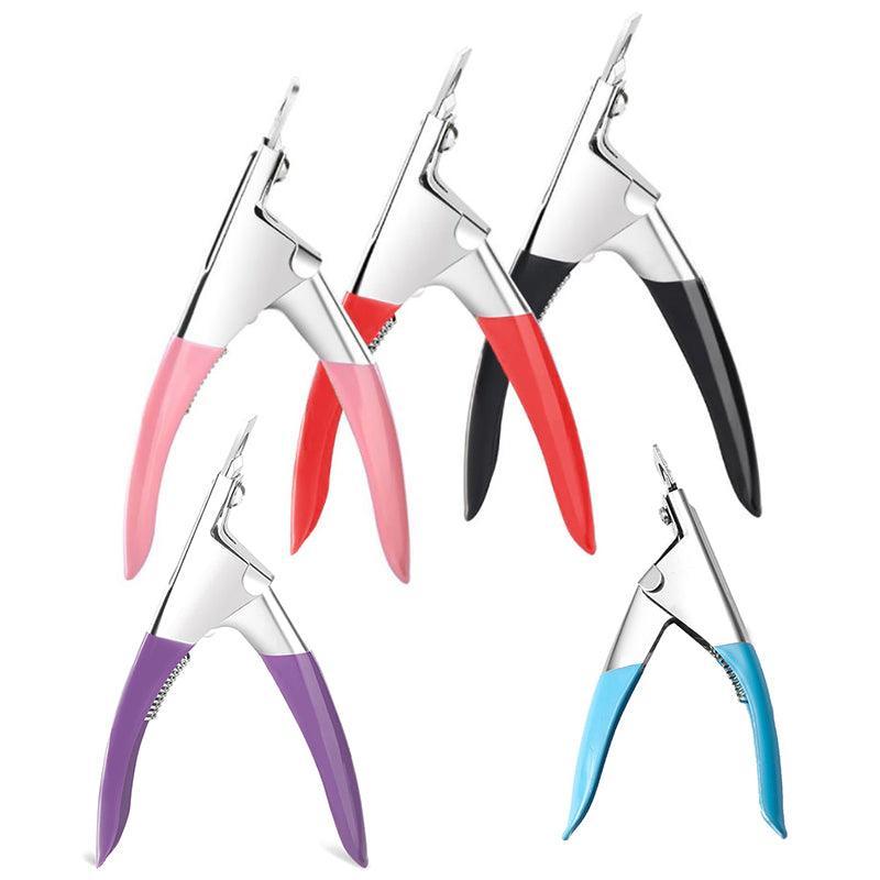 Acrylic Nail Tip Cutter, U-Shaped False Nail Clipper - Pink - view 3