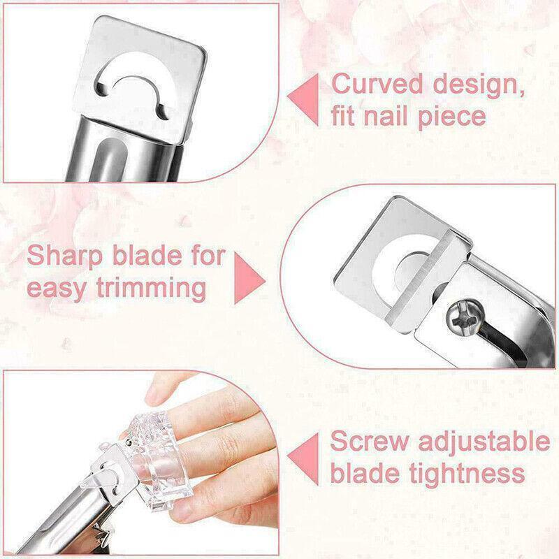 Acrylic Nail Tip Cutter, U-Shaped False Nail Clipper - Red - view 11