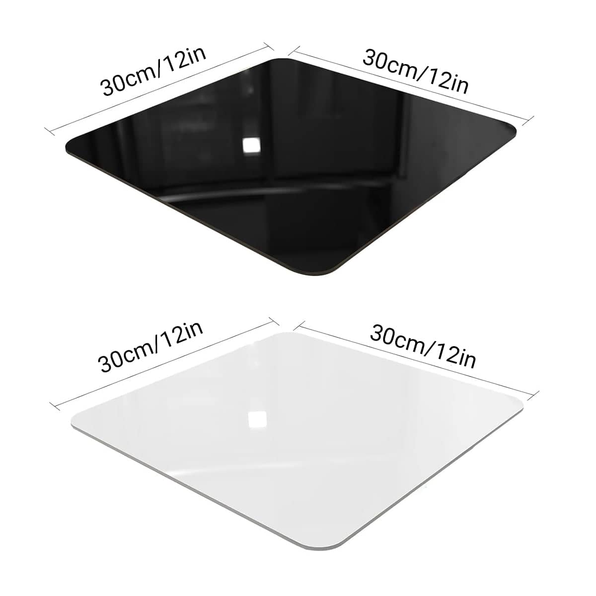 Acrylic Reflective Sheet Photography Background Boards 2 Piece Set Black and White - view 3