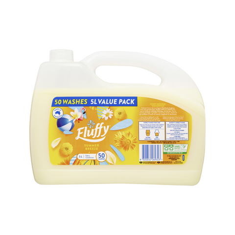 Fluffy 5L Summer Breeze Fabric Conditioner, Bulk Softener