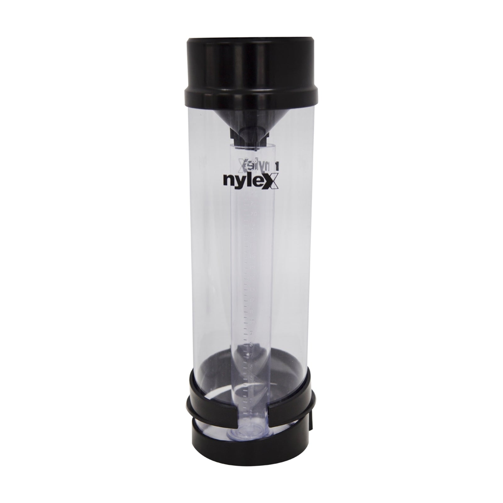 Nylex 250mm Rain Gauge, Clear Plastic, Wall or Fence Mount, Easy-Read Markings