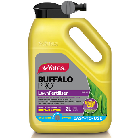 Yates 2L BuffaloPro Hose-On Liquid Lawn Fertiliser 150sqm