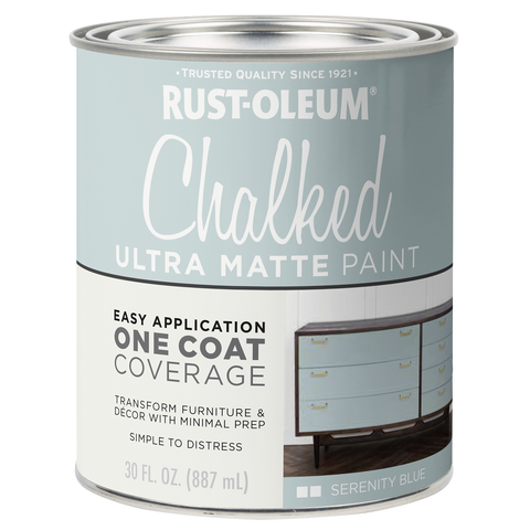 Rust-Oleum Chalked Ultra Matt Serenity Blue Furniture Paint 887ml
