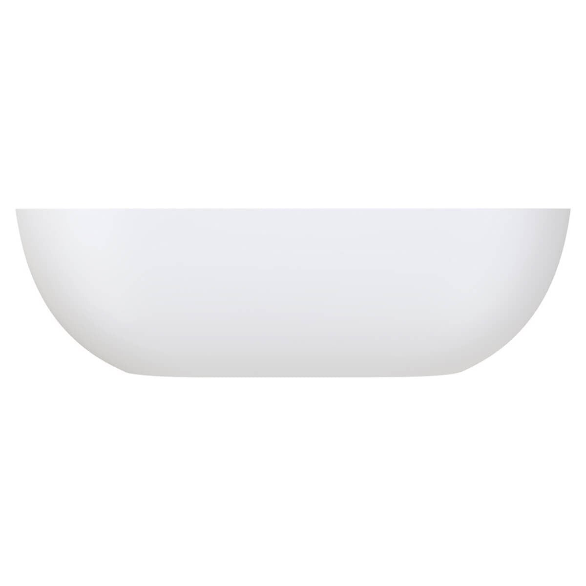Fienza Nero 1780 Freestanding Oval Stone Bath - Matte White - With Overflow - ST12
