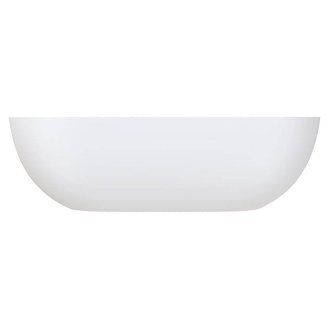 Fienza Nero 1780 Freestanding Oval Stone Bath - Matte White - With Overflow - ST12