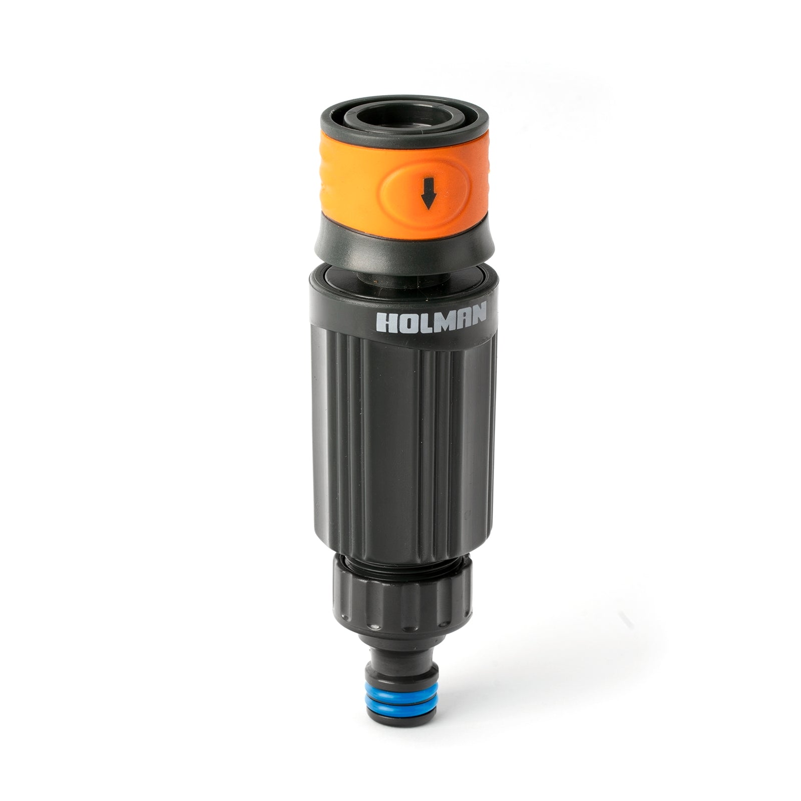 Holman 12mm Twist Flow Hose Fitting Connector - Grey & Orange Plastic, Outdoor