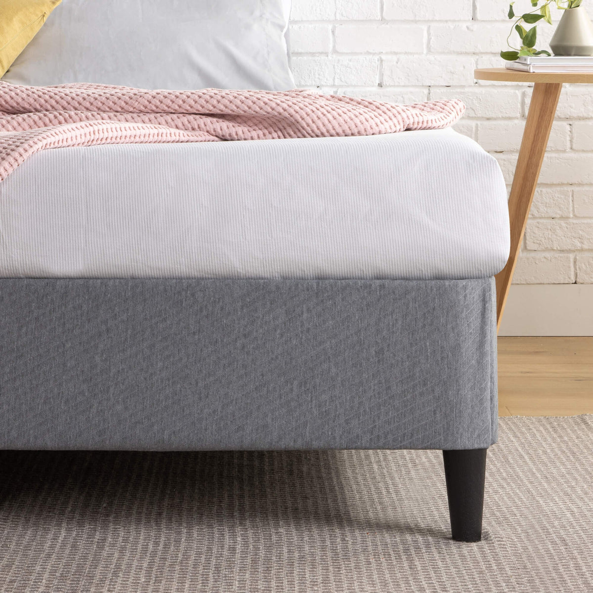 Zinus Keenan Single Ensemble Bed Base in Dark Grey - Steel Frame, 150kg Capacity - AU-BSLB-DG-S