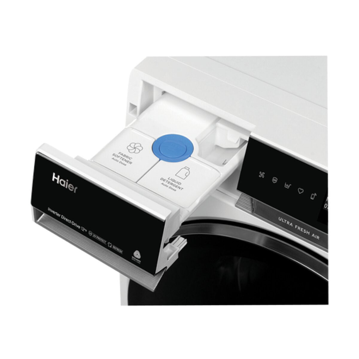 Haier 600 Series 12kg Front Load Washer & 10kg Heat Pump Dryer - White - Steam Care - HWF12PXW2HDHP10PXW1