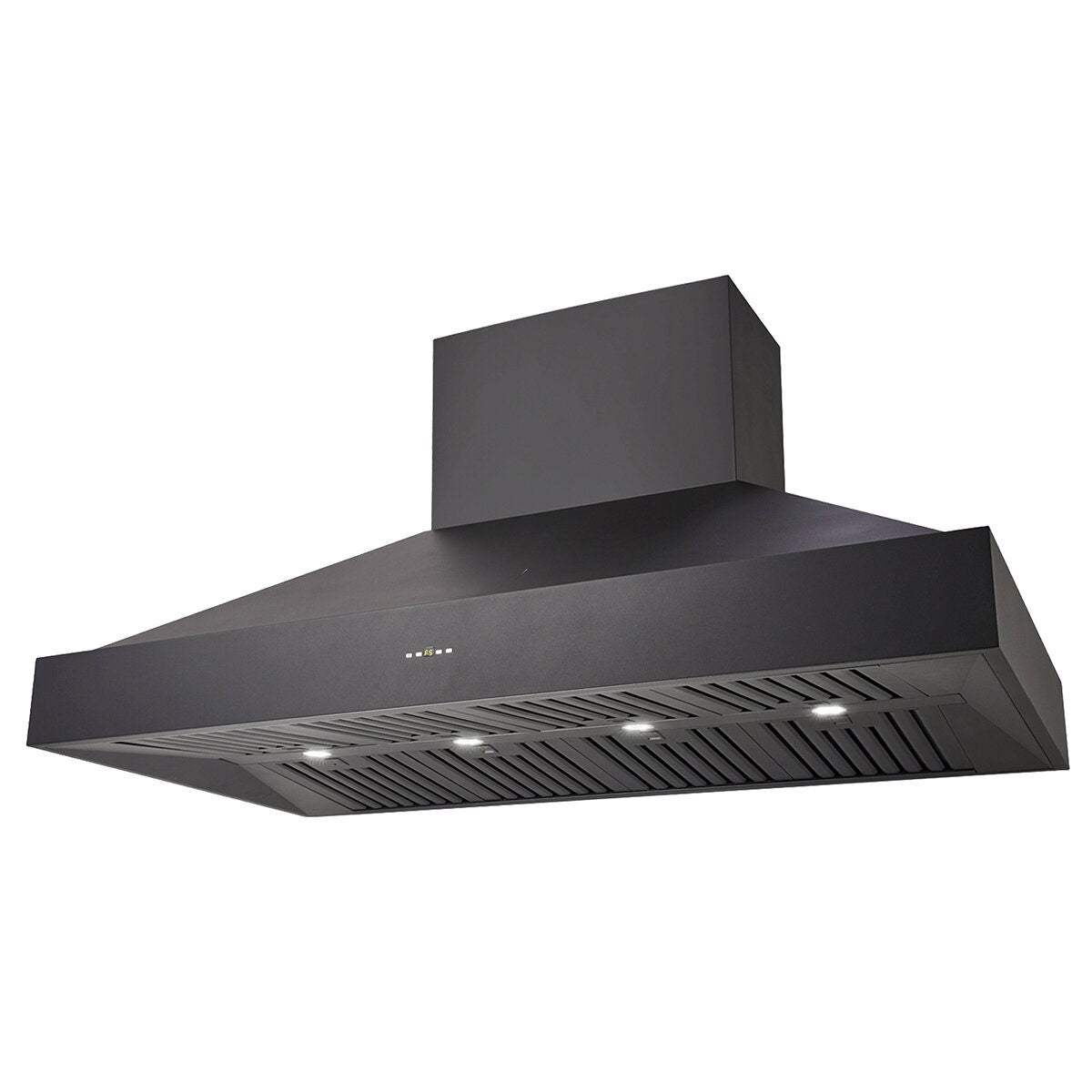 Schweigen 3000m³/h Silent BBQ Rangehood - 1500mm Black Wall Mounted, 304 Stainless Steel - CL8915BSP2KIT