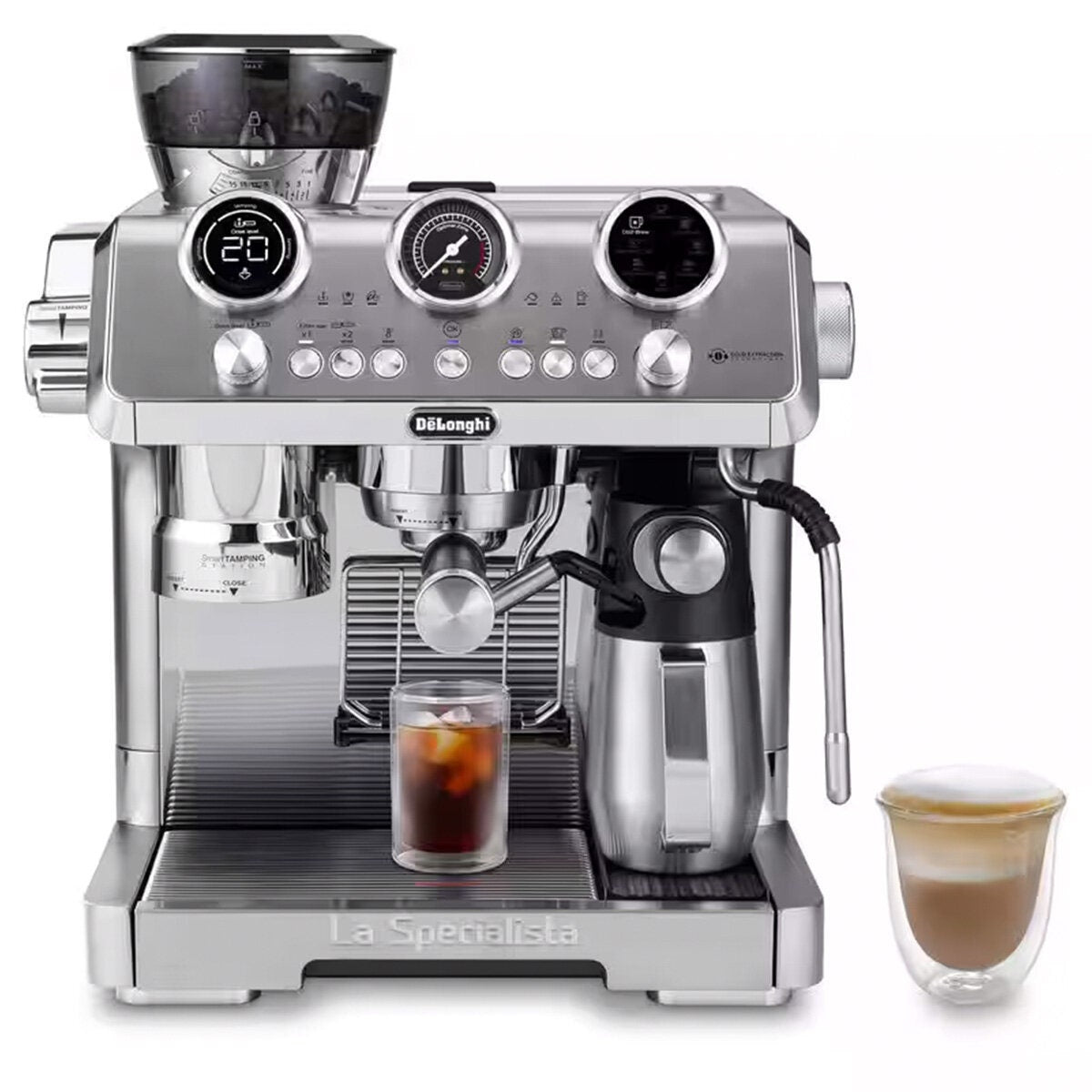 DeLonghi La Specialista Maestro Cold Brew Manual Espresso Machine - Silver - Bean Adapt - EC9885M