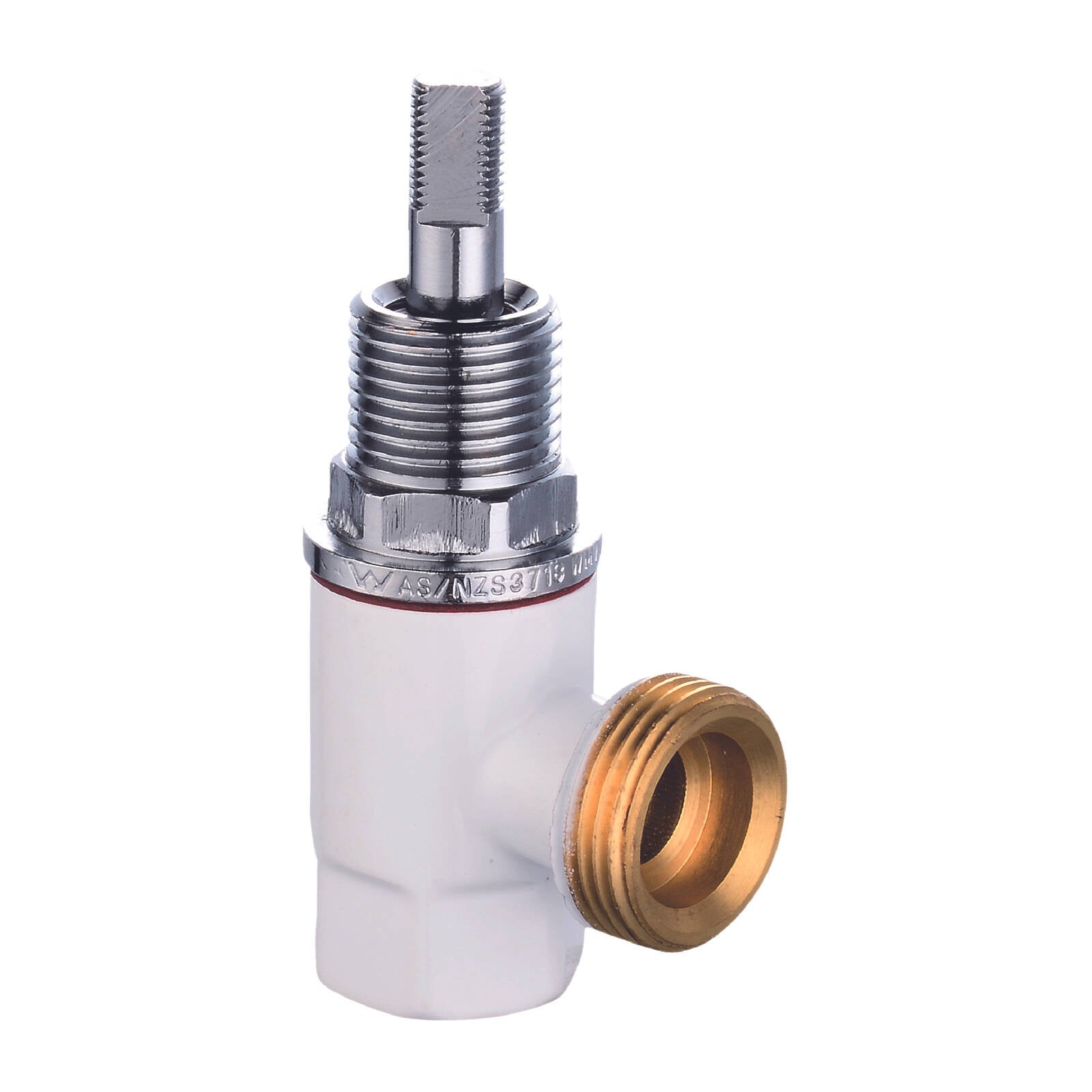Shaw & Mason White Unstyled Washing Machine Stop - Brass