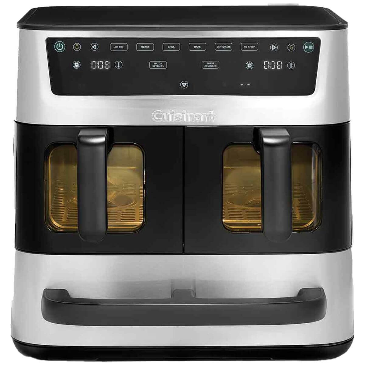 Cuisinart Tri Zone Air Fryer 13.6L - Stainless Steel - 3 Cooking Zones, Oven Drawer - AFT-13XSSXA
