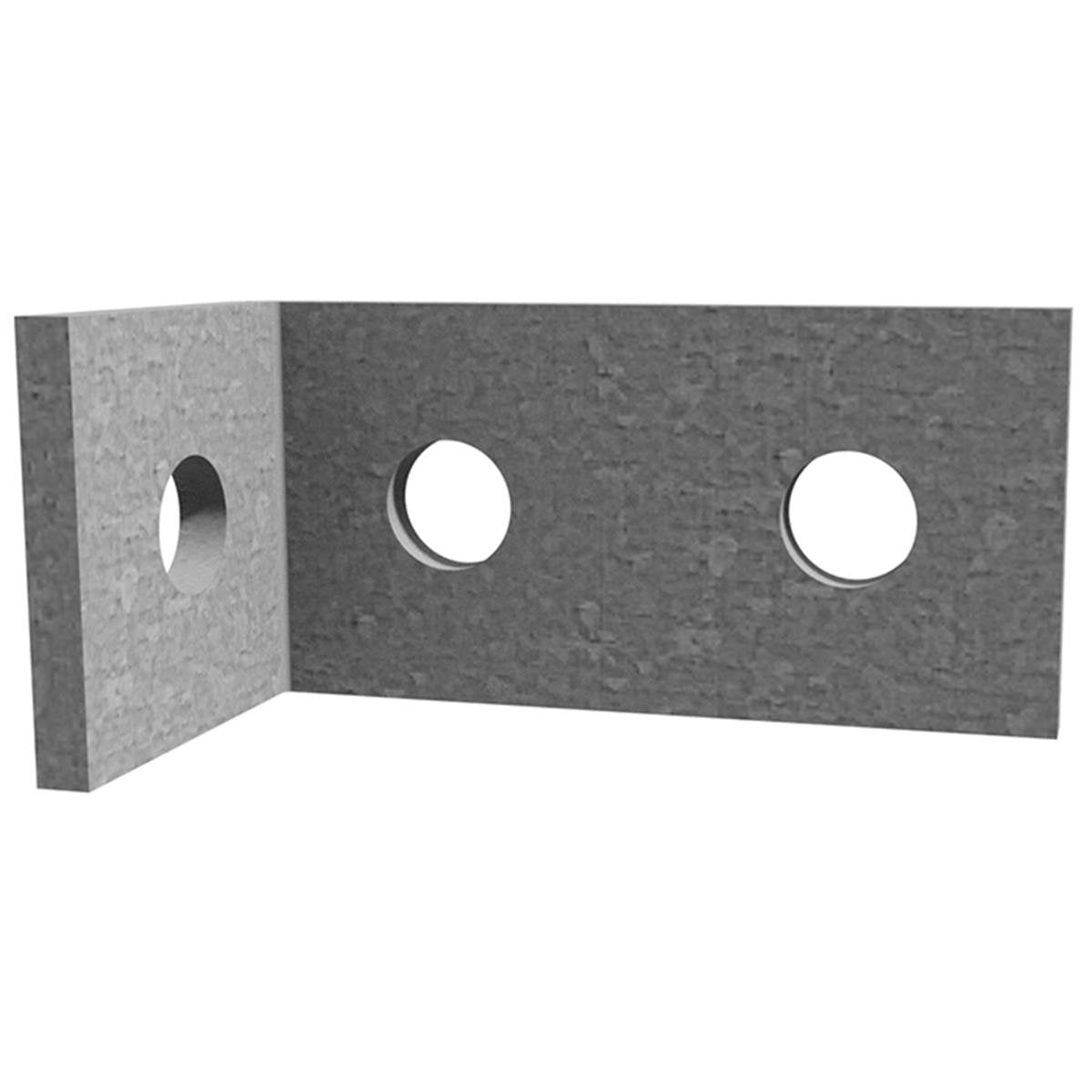 Dunnings Hot Dip Galvanised Steel Angle Bracket 40 x 80 x 40 x 5mm M12