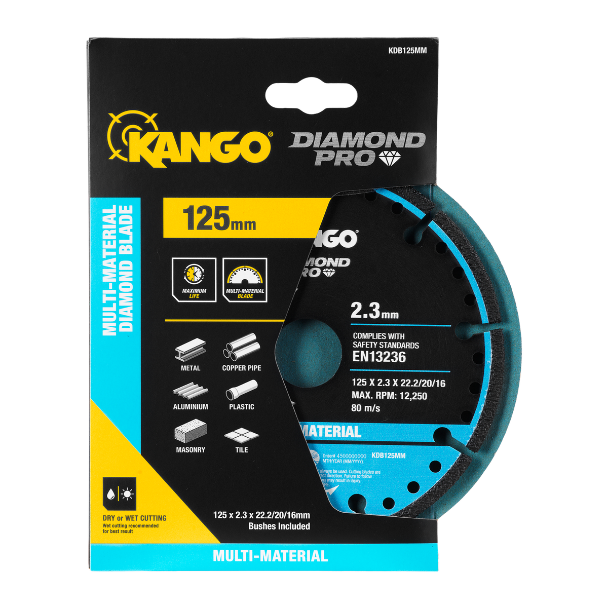 Kango 125mm Multi Material Diamond Blade - 1 Pack - Durable Cutting Tool - SuperSaverAU - view 1