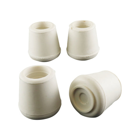 Surface Gard 16mm White Round External Rubber Chair Tips - 4 Pack