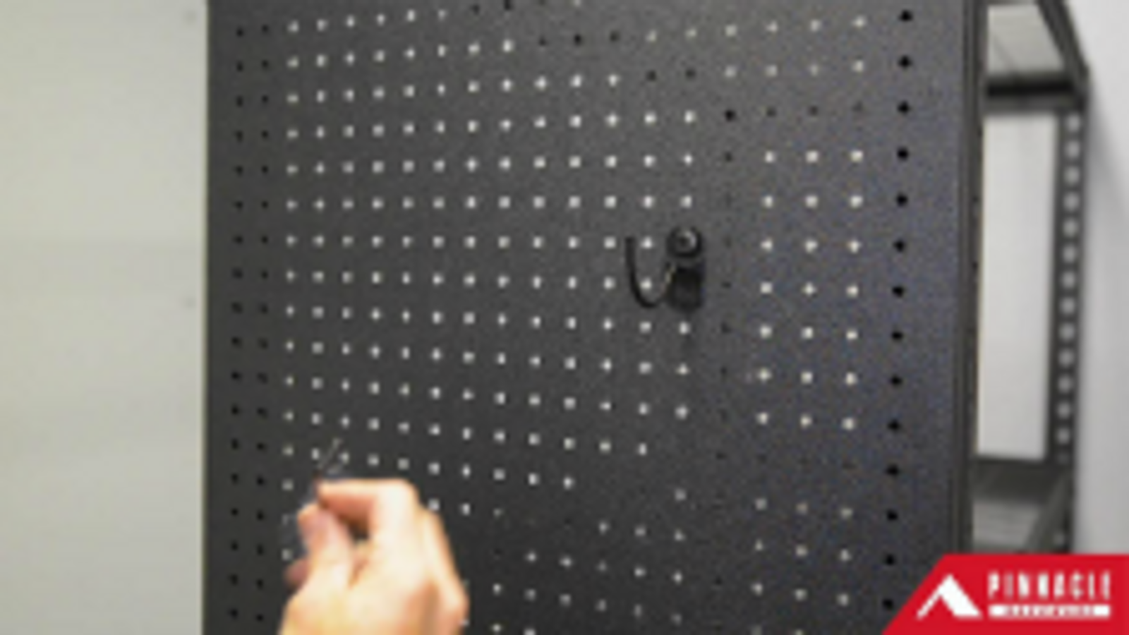 Pinnacle 25 x 90mm Black Steel Heavy Duty Curved Pegboard Hook 6 Pack