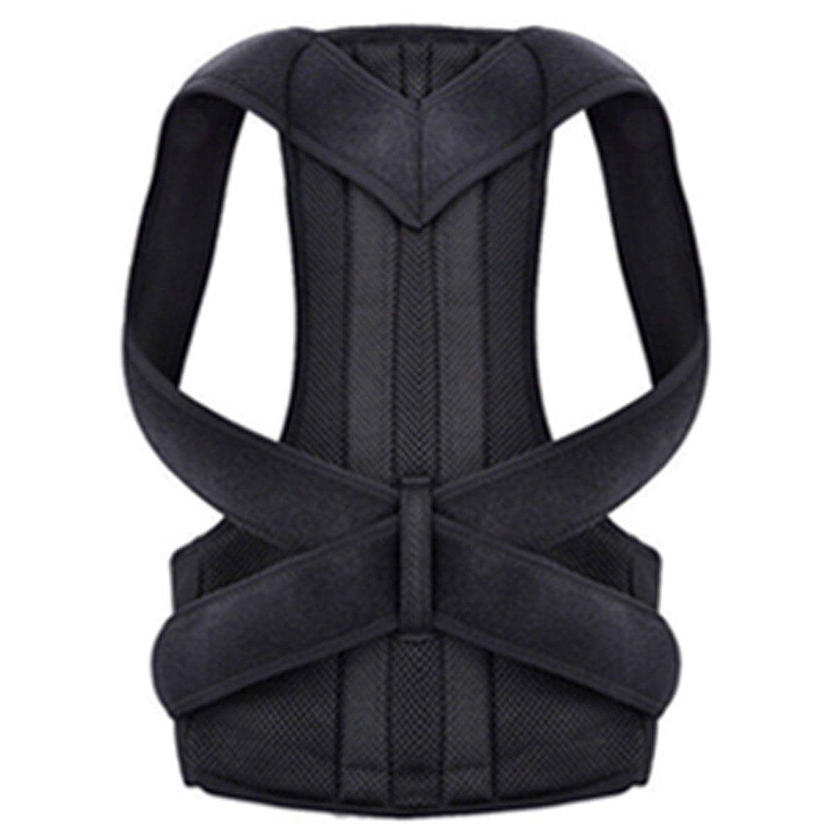 Adjustable Back Posture Corrector Brace - Black, M (Waist 82-99 cm)