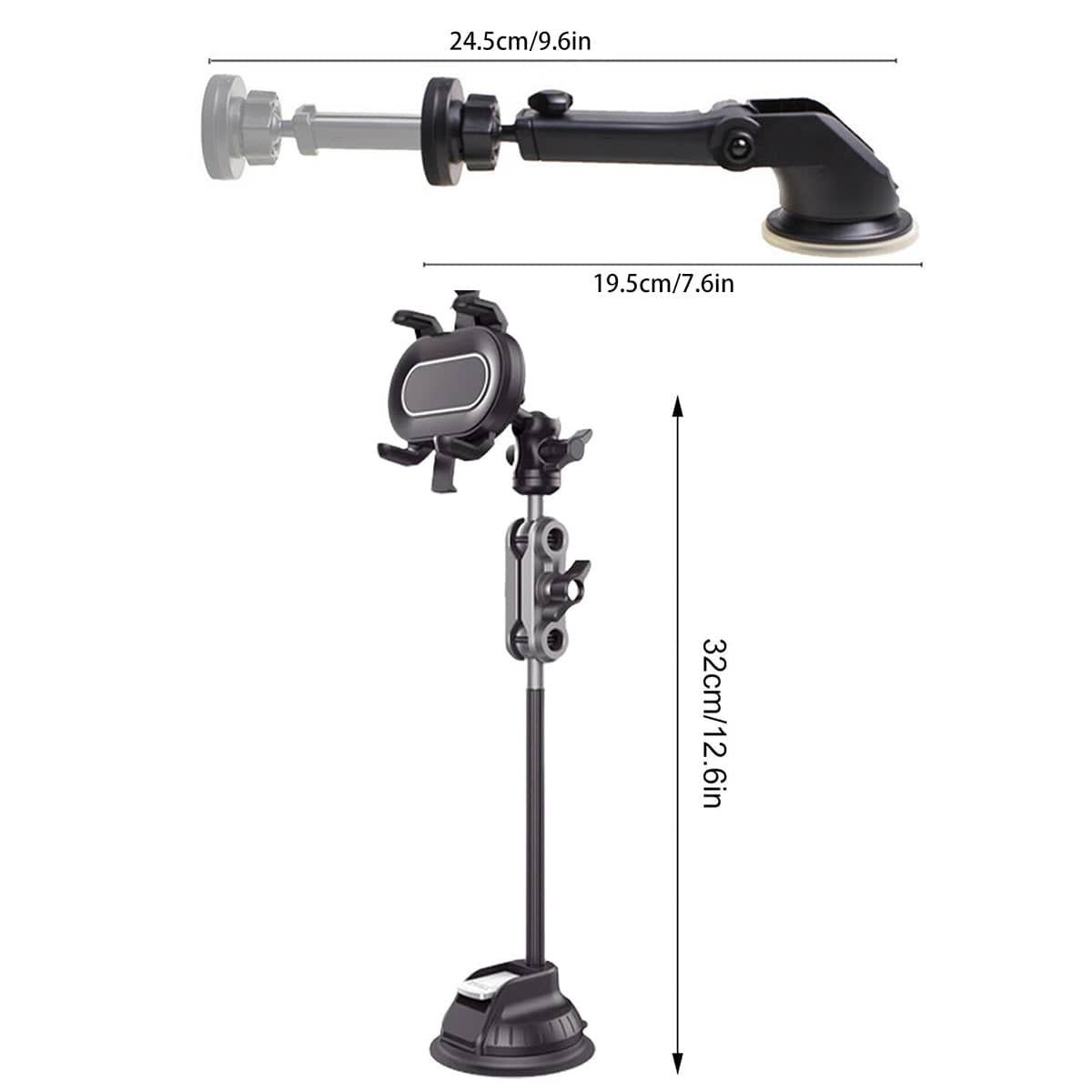 Adjustable Durable Car Phone Holder Anti Slip Dashboard Mount - Regular Version - view 4