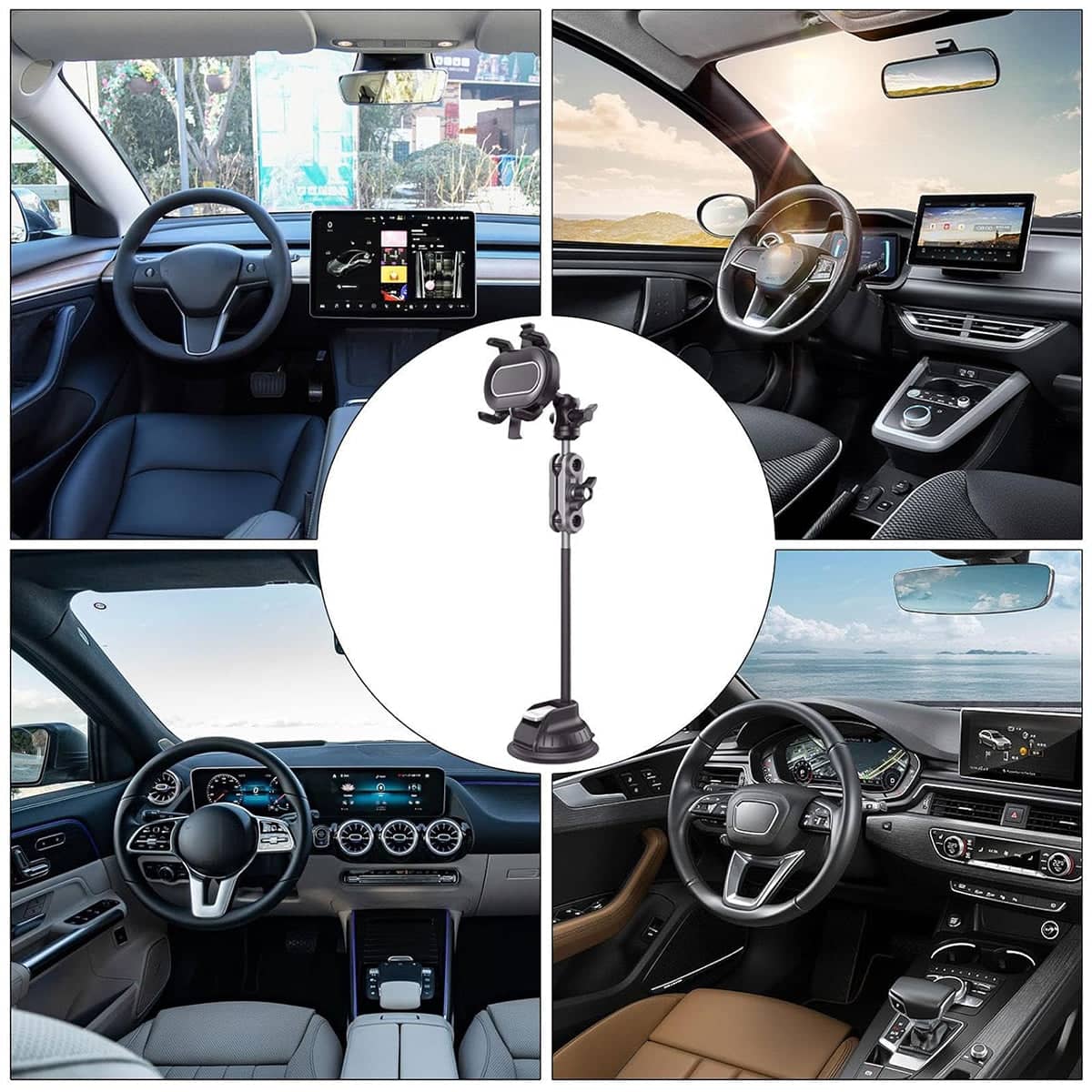Adjustable Durable Car Phone Holder Anti Slip Dashboard Mount - Regular Version - view 5