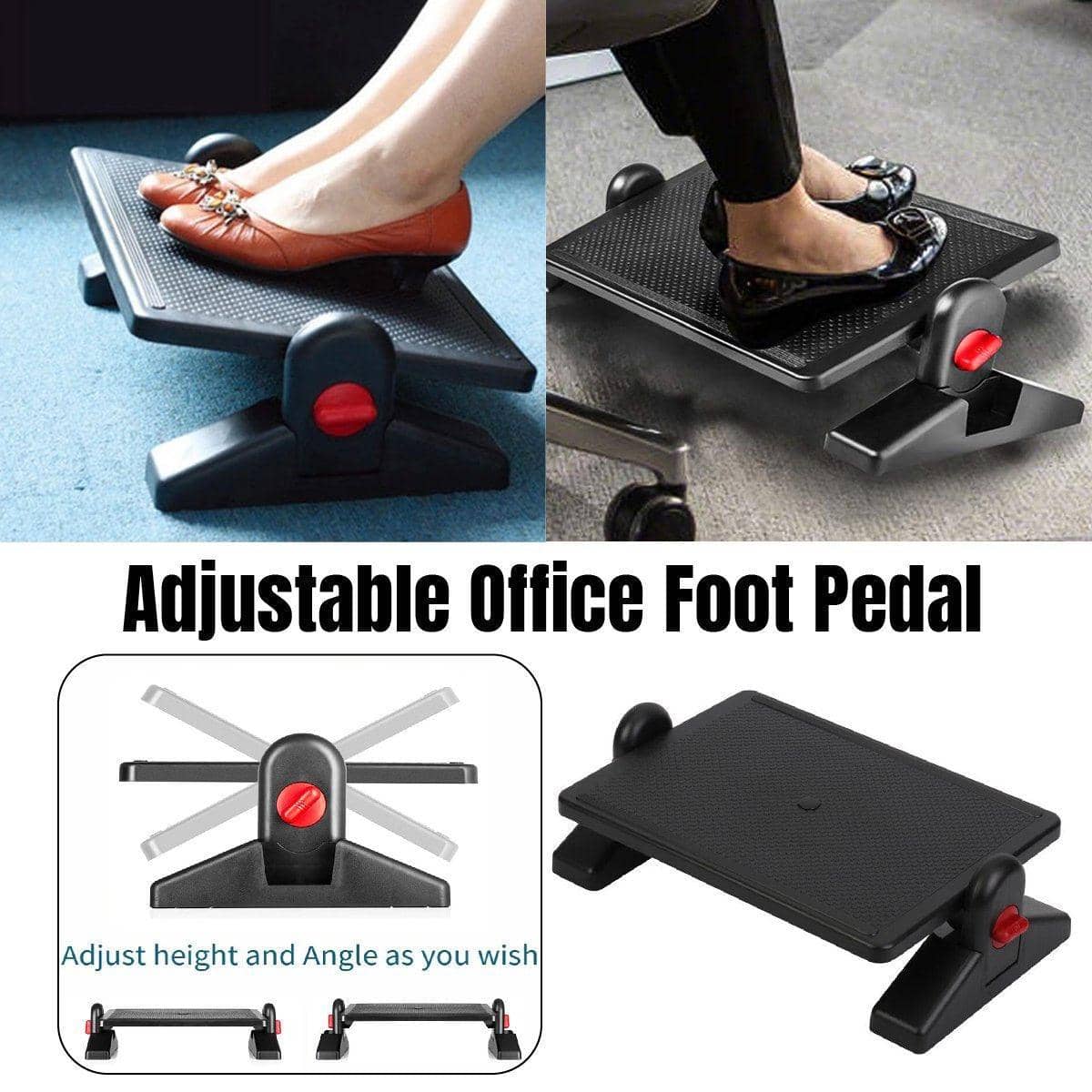 Adjustable Ergonomic Footrest for Office and Home with Massage Texture