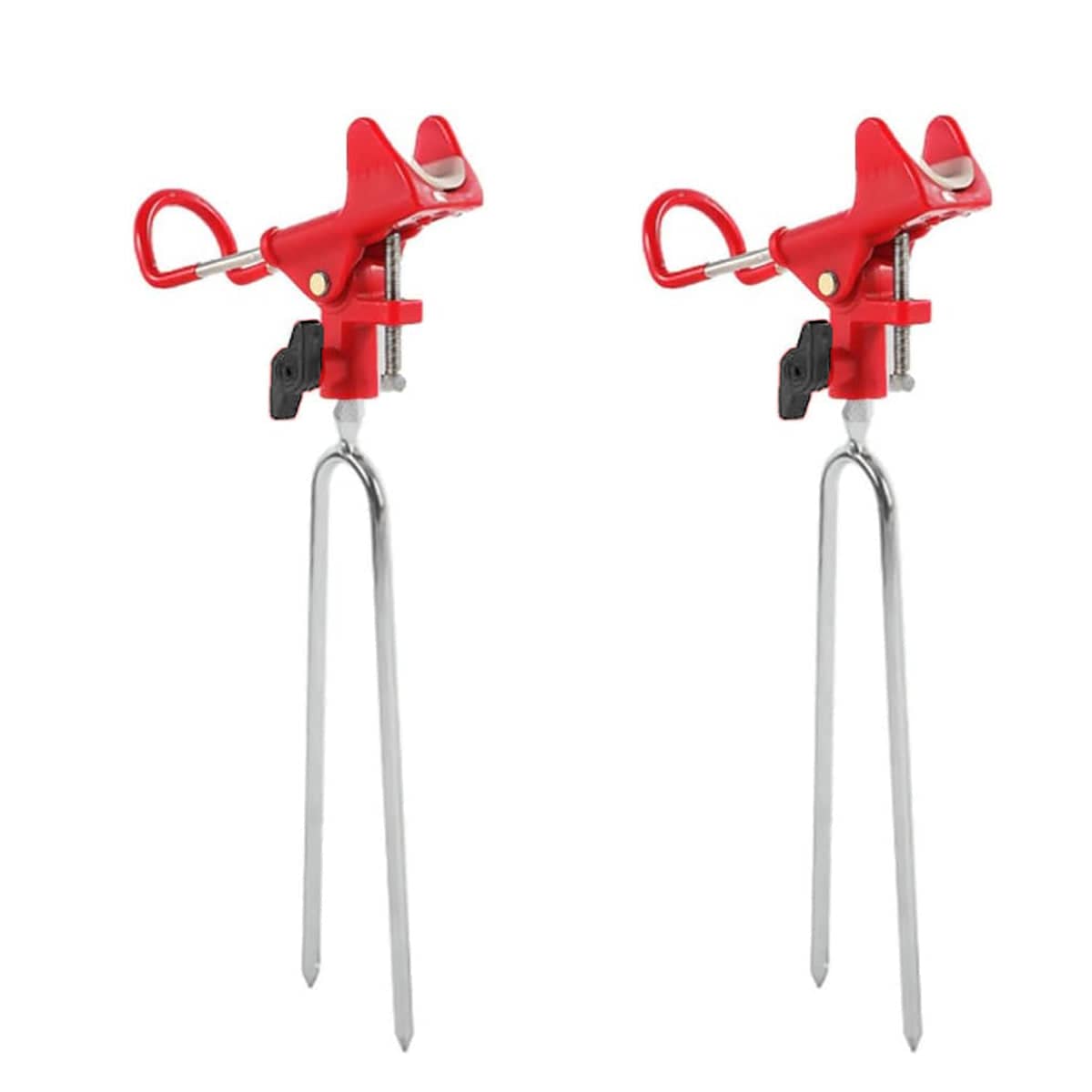 Adjustable Fishing Rod Holder Ground Support, Pack of 2 - Red - view 2