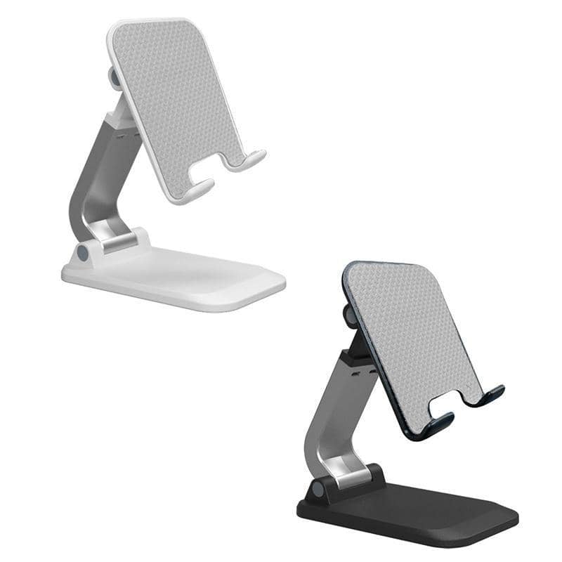 Adjustable Foldable Tablet and Phone Stand for Desks - White - view 3