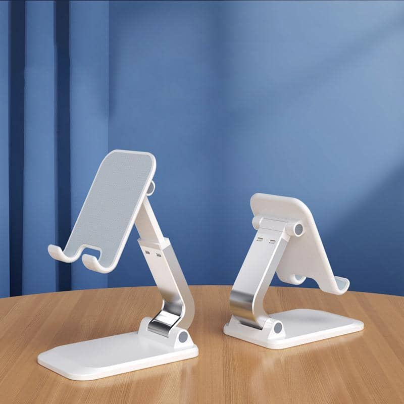 Adjustable Foldable Tablet and Phone Stand for Desks - White - view 5