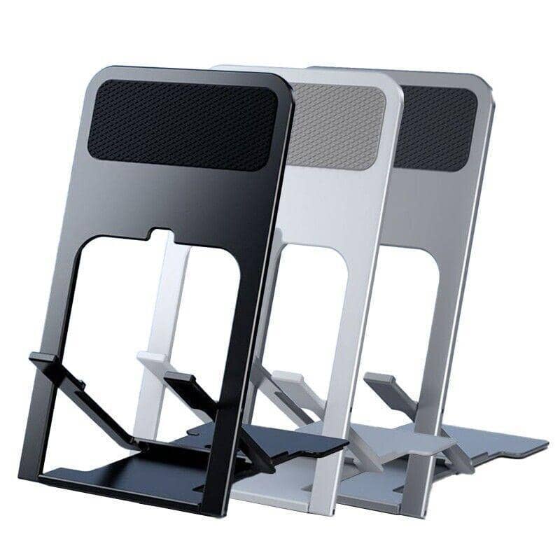 Adjustable Folding Desk Mobile Phone Stand Holder for iPhone and iPad - Black - view 3