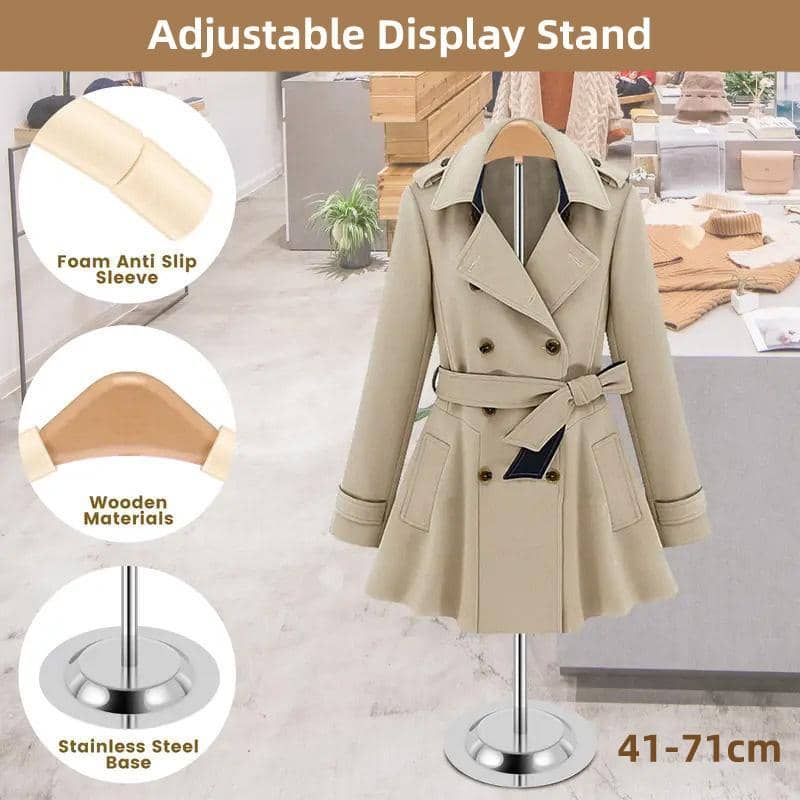 Adjustable Garment Display Rack Clothing Hanger Stand for Retail Shop Display