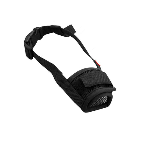 Adjustable Mesh Dog Muzzle, Black - Size XL (Mouth Circle 22-28 cm)