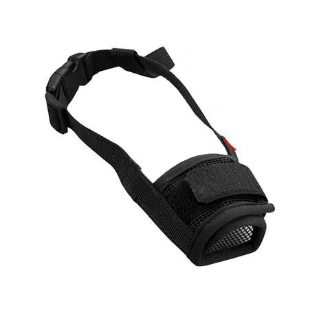 Adjustable Mesh Dog Muzzle, Black - Size XXL (Mouth Circle 28-34 cm)