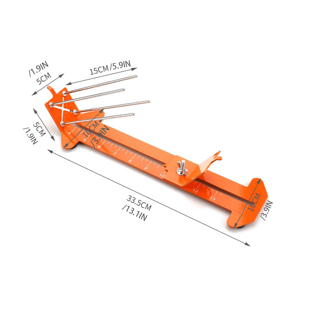 Adjustable Metal Paracord Bracelet Making Jig, Braiding Tool - Orange - view 4