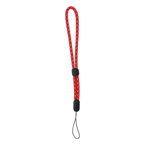 Adjustable Phone Wrist Strap Lanyard with Braided Cord - Red