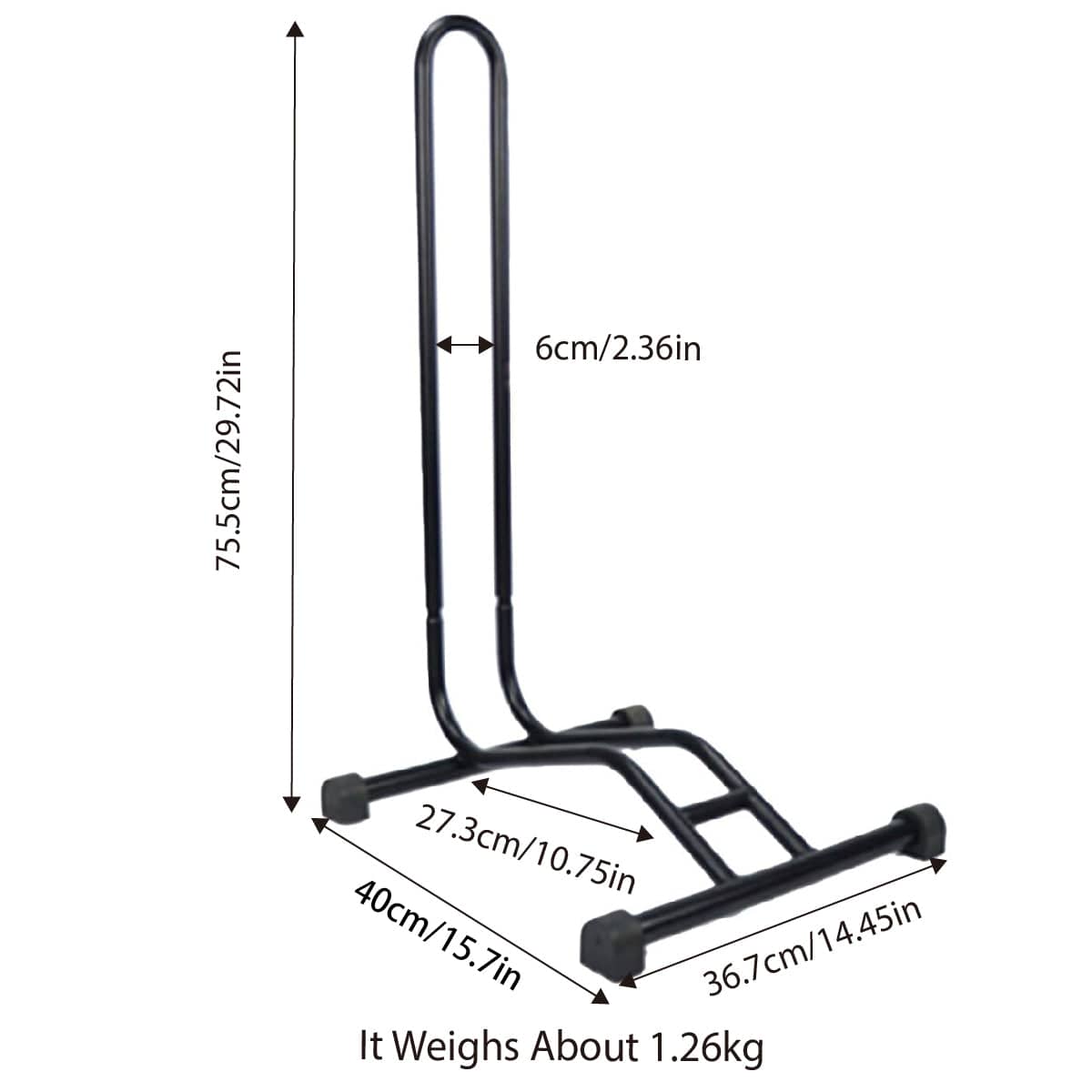 Adjustable Plug-In Bicycle Parking Stand for Mountain and Road Bikes - view 3