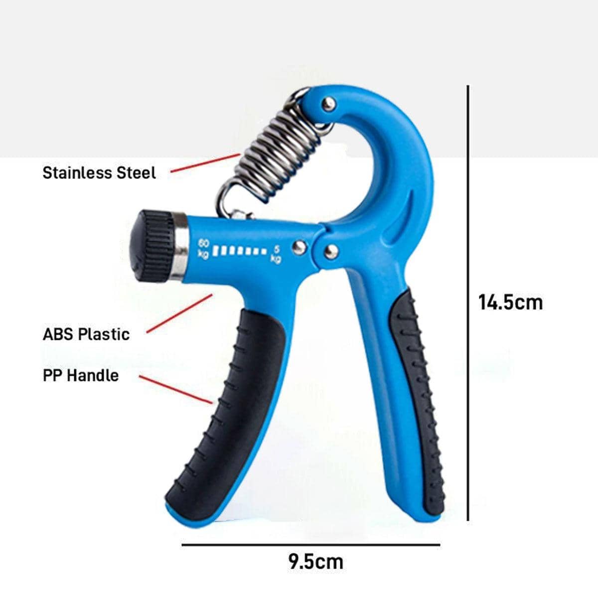 Adjustable Power Hand Grip Forearm Exerciser, 5-60 kg - Orange - view 4