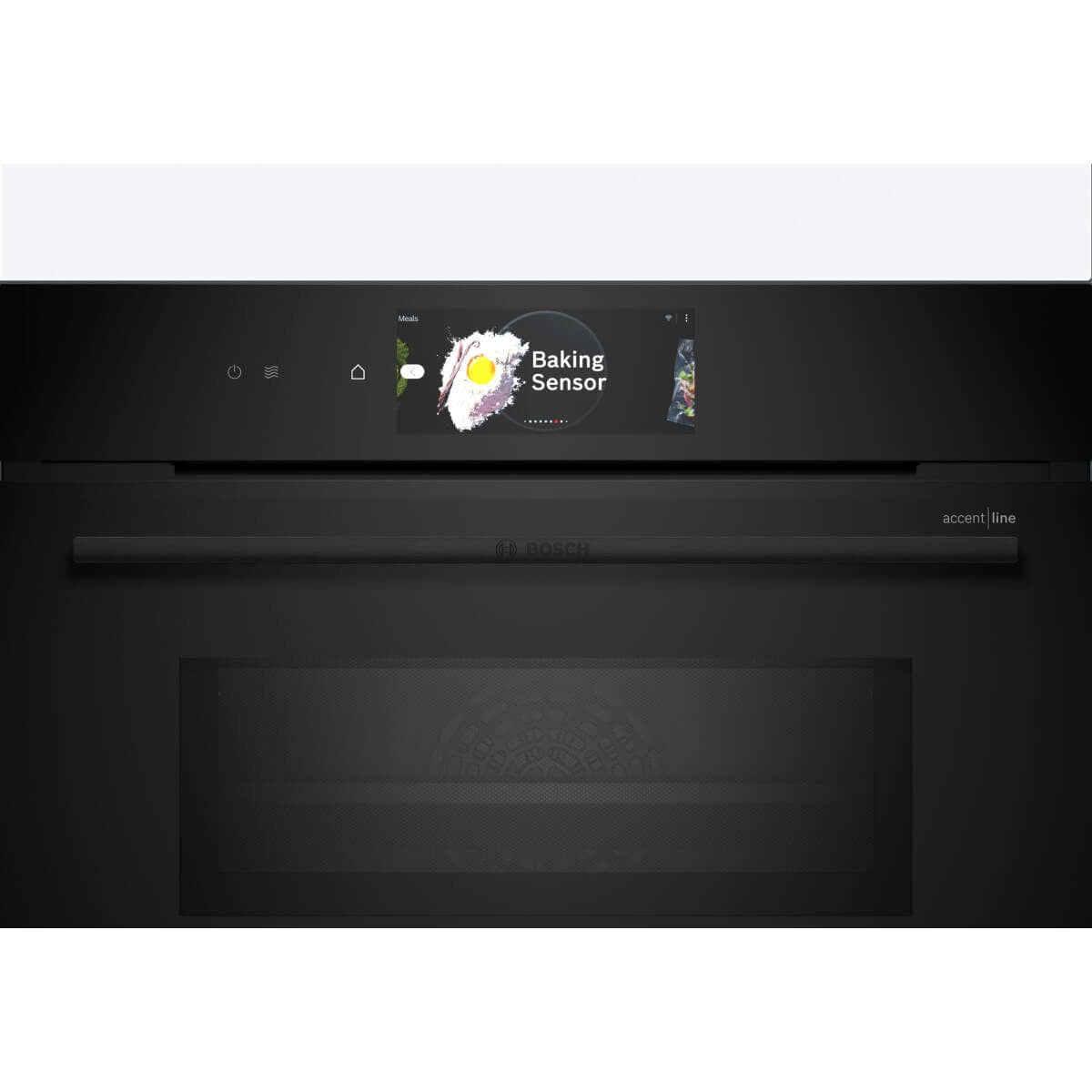 Bosch Series 8 Accentline compact oven with microwave - 45L, pyrolytic cleaning, inverter, black - CMG978NB1A