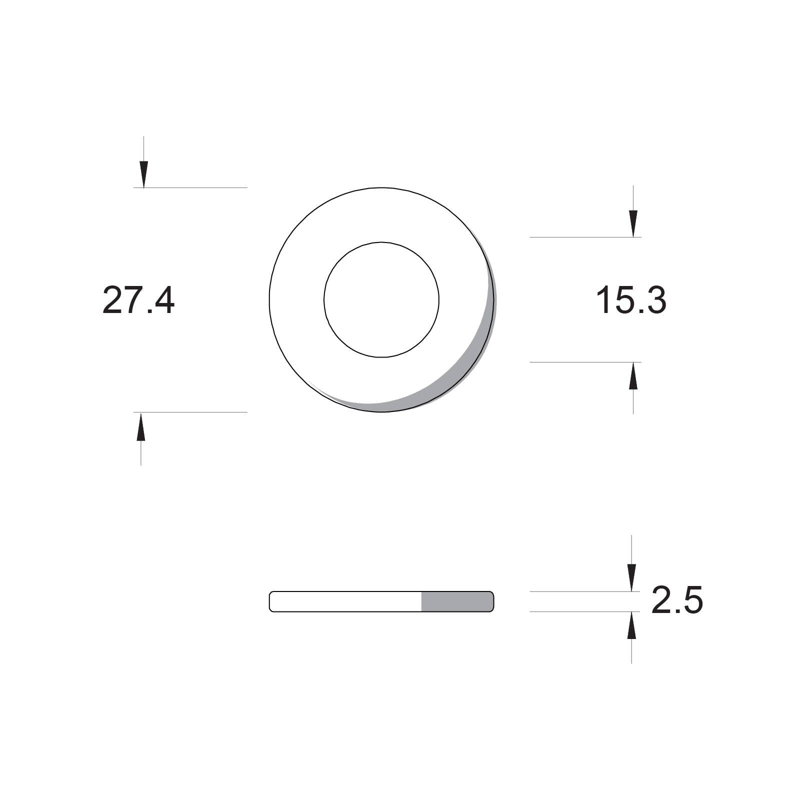 Zenith M12 Hot Dipped Galvanised Flat Round Washer - 4.6 Grade Steel, Each