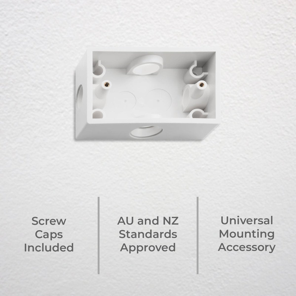 Deta Enclosed Surface Mounting Box - 80mm Polycarbonate - Weatherproof - SuperSaverAU - view 2
