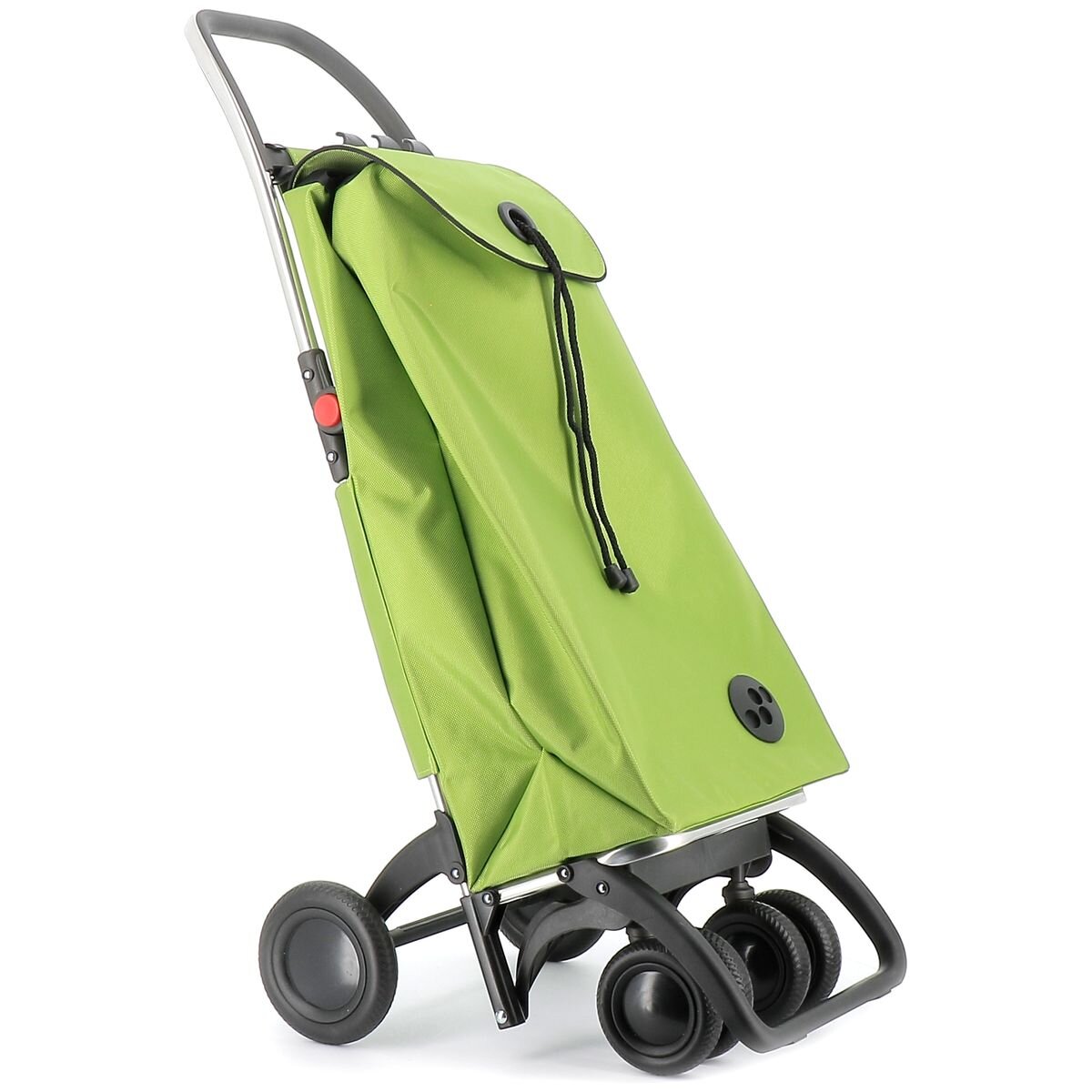 Rolser I-Max 4-Wheel Folding Trolley - Pull or Push Use, Double Internal Pockets, Lime - R-IMX306-1014