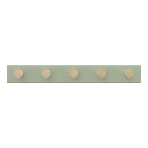 MODE 5 Timber Hooks On Green Board Hook Rack 600mm Coat & Bag Rack