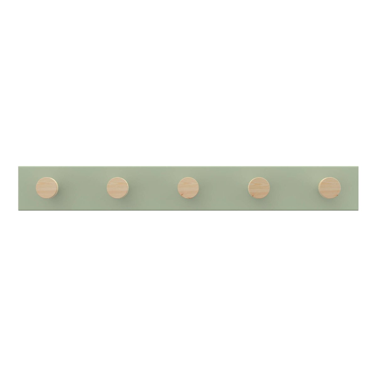 MODE 5 Timber Hooks On Green Board Hook Rack 600mm Coat & Bag Rack