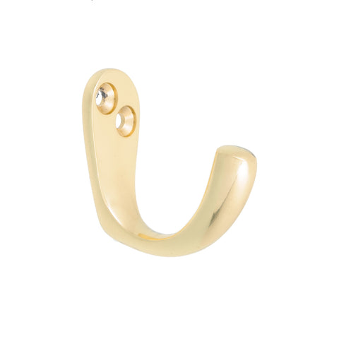 Zenith 40mm Polished Brass Single Robe Hook