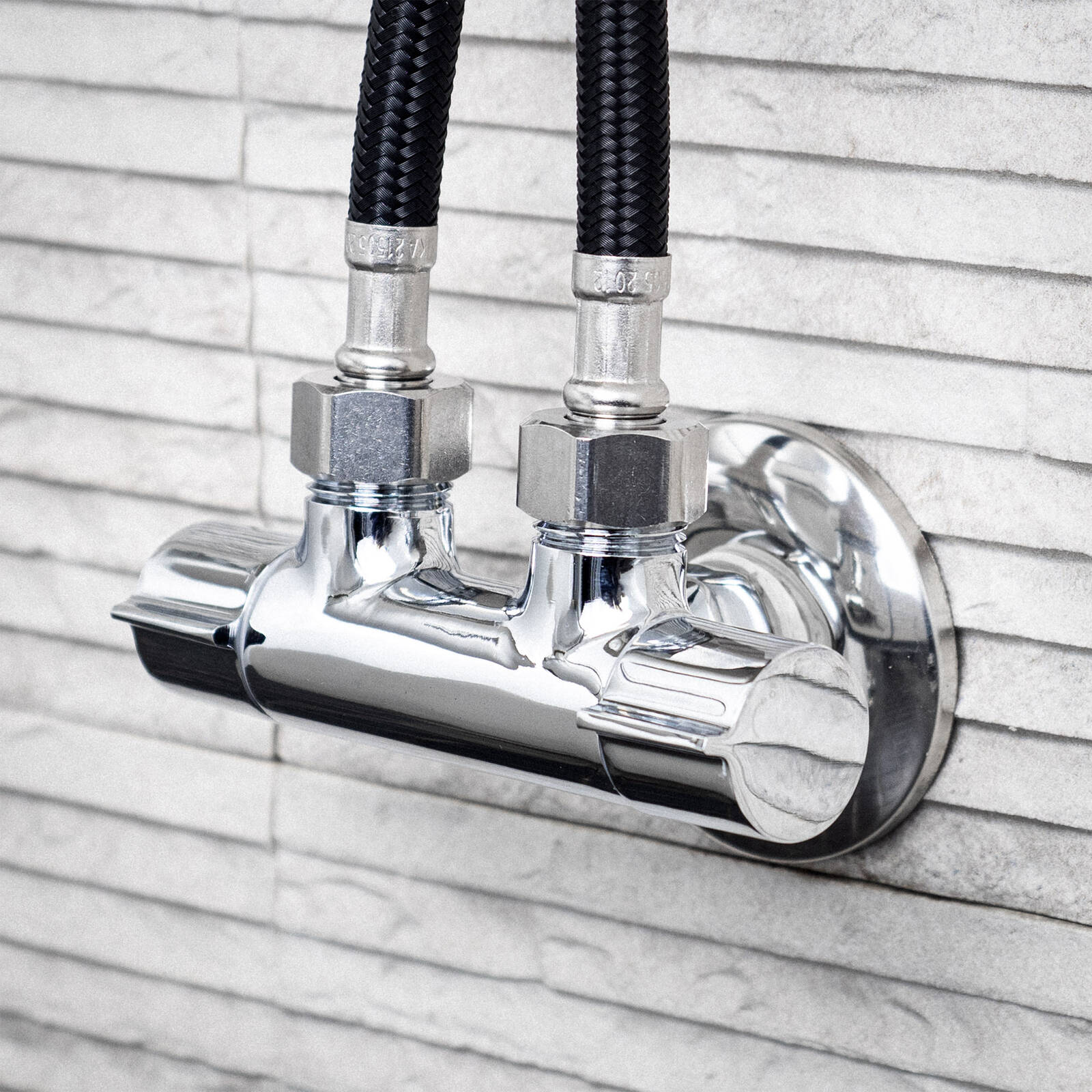 EnduraSeal 15mm Chrome Lead Free Brass Double Outlet Cistern Cock
