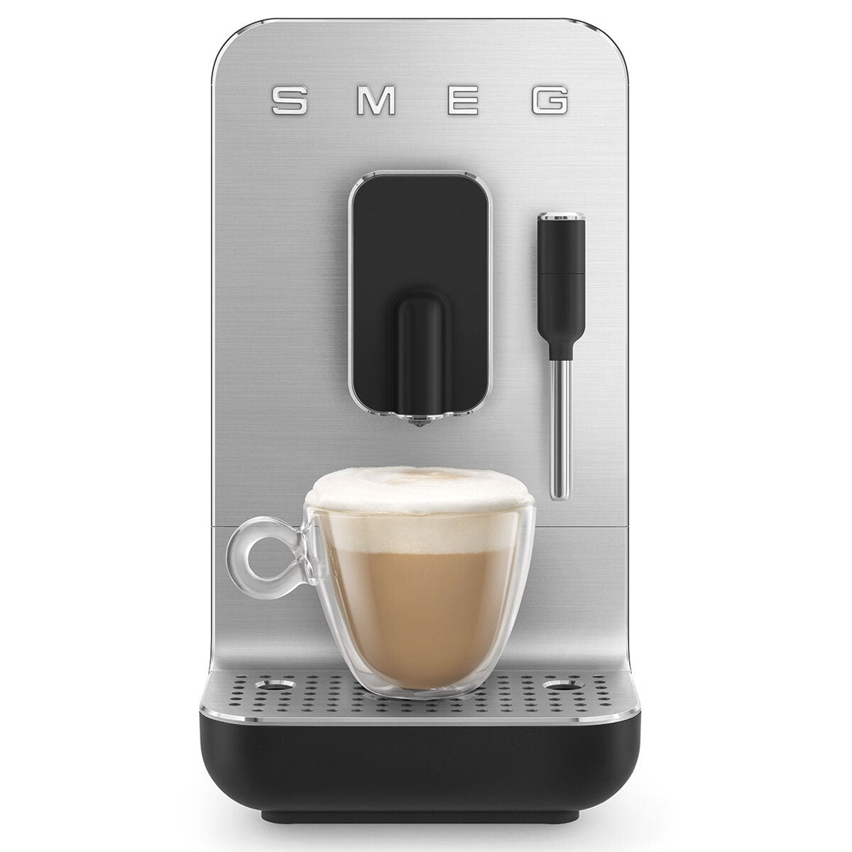 Smeg Bean To Cup Coffee Machine - 19 Bar Pump, Built-in Grinder, Matte Black - BCC12BLMAU