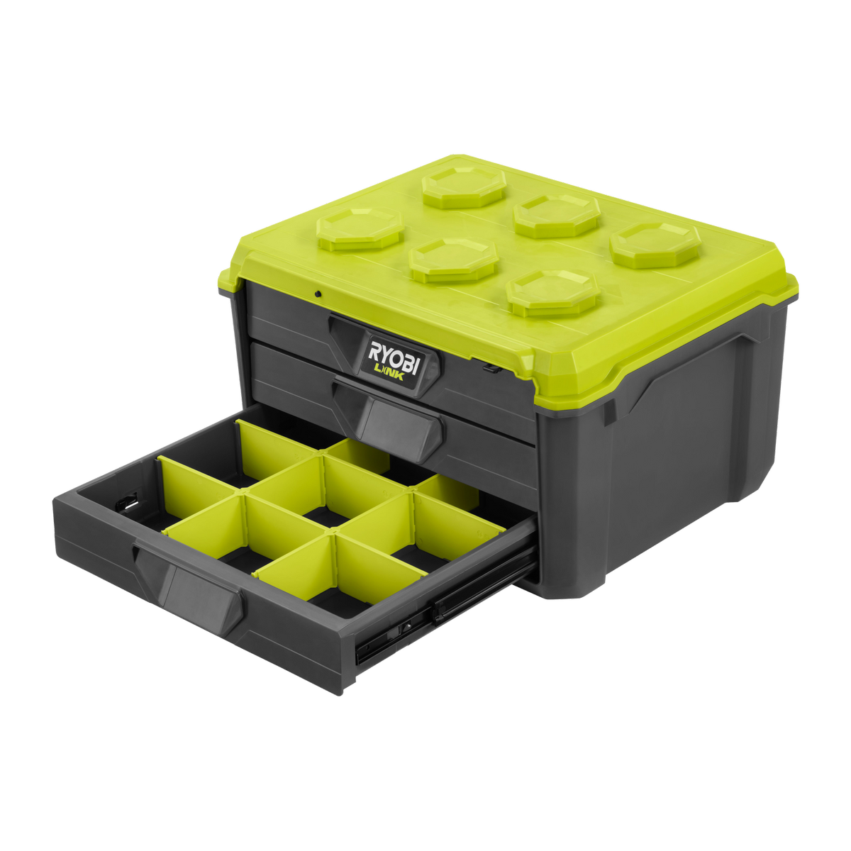 Ryobi Link 3 Drawer Toolbox - Modular Storage - 390mm x 490mm - Durable - SuperSaverAU - view 3