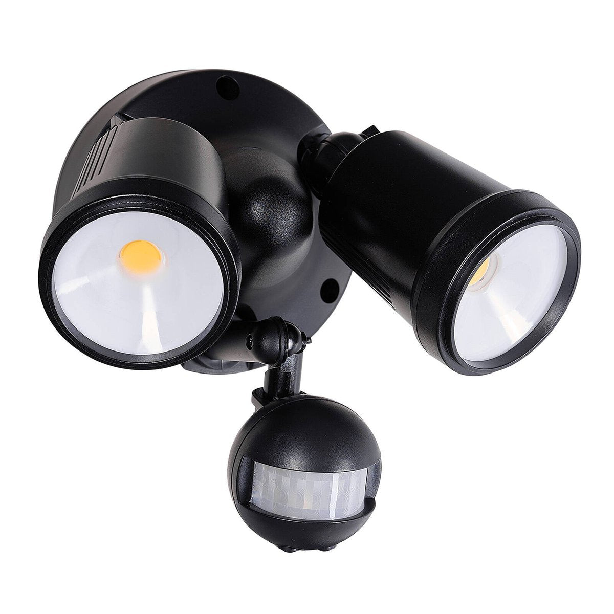Brilliant Raptor III Black LED DIY Twin Security Light 20W Motion Sensor 22595/06