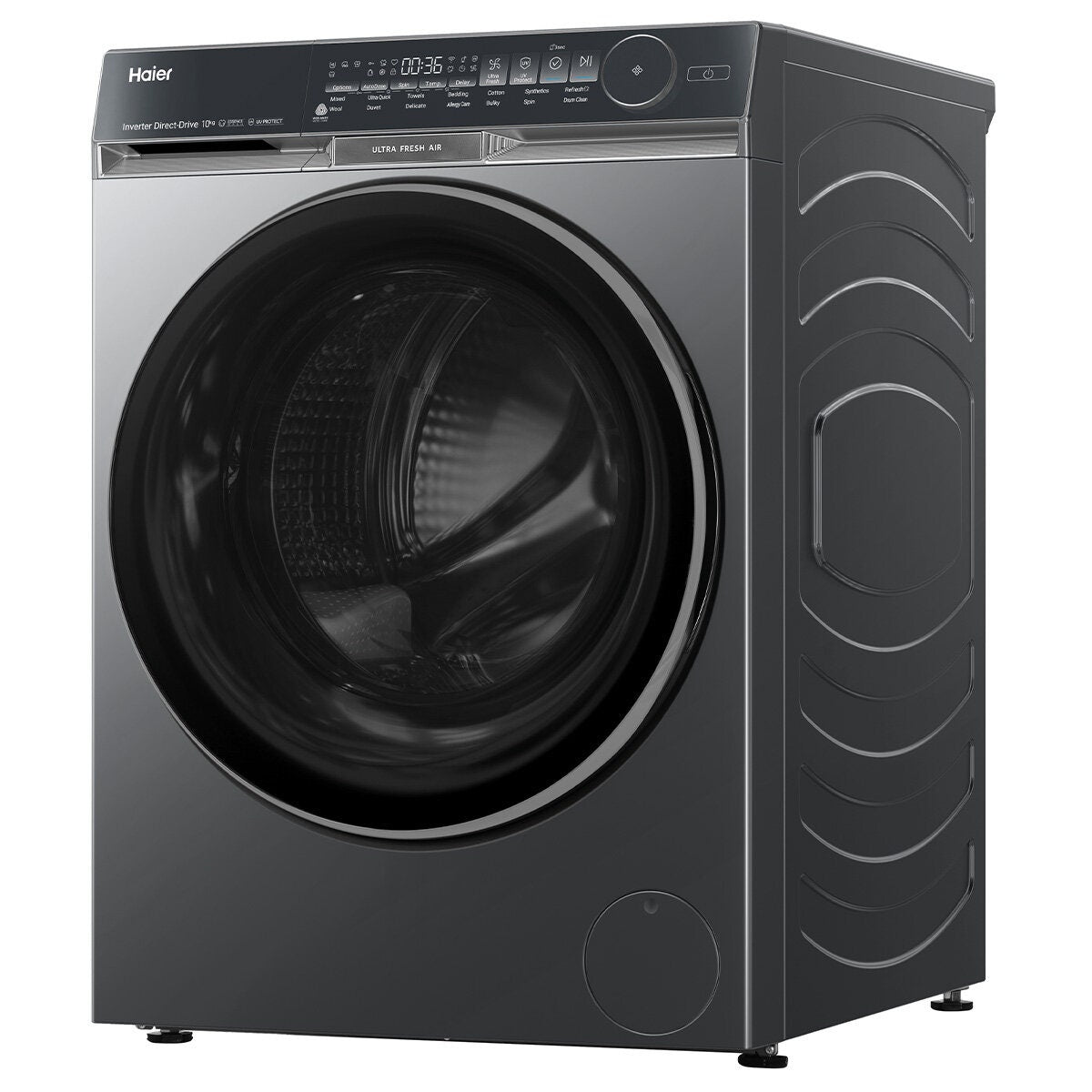Haier 500 Series 10kg Front Loader - Black, Ultra Fresh Air, UV Protect, 5 Star Energy - HWF10DB2