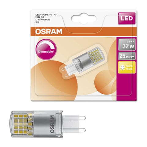 OSRAM 3.5W 240V G9 Warm White LED Capsule 3000K 350lm 4058075811935